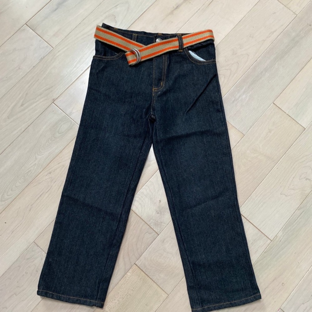 Sahara club boys belted soft denim jeans 6-7